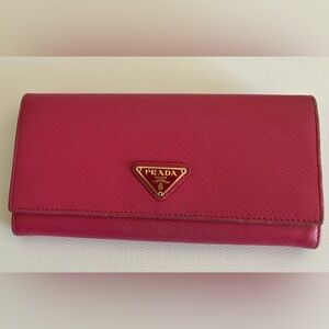 Prada Large Saffiano Leather Wallet